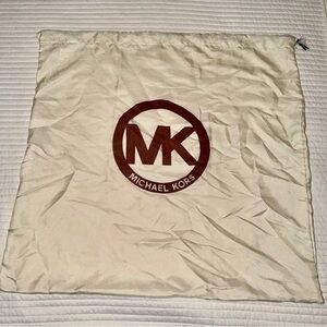 Michael Kors Cream and Brown Dust Bag. Large.